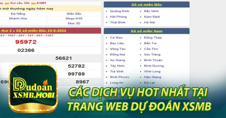 Các dịch vụ hot nhất tại trang web dự đoán xsmb