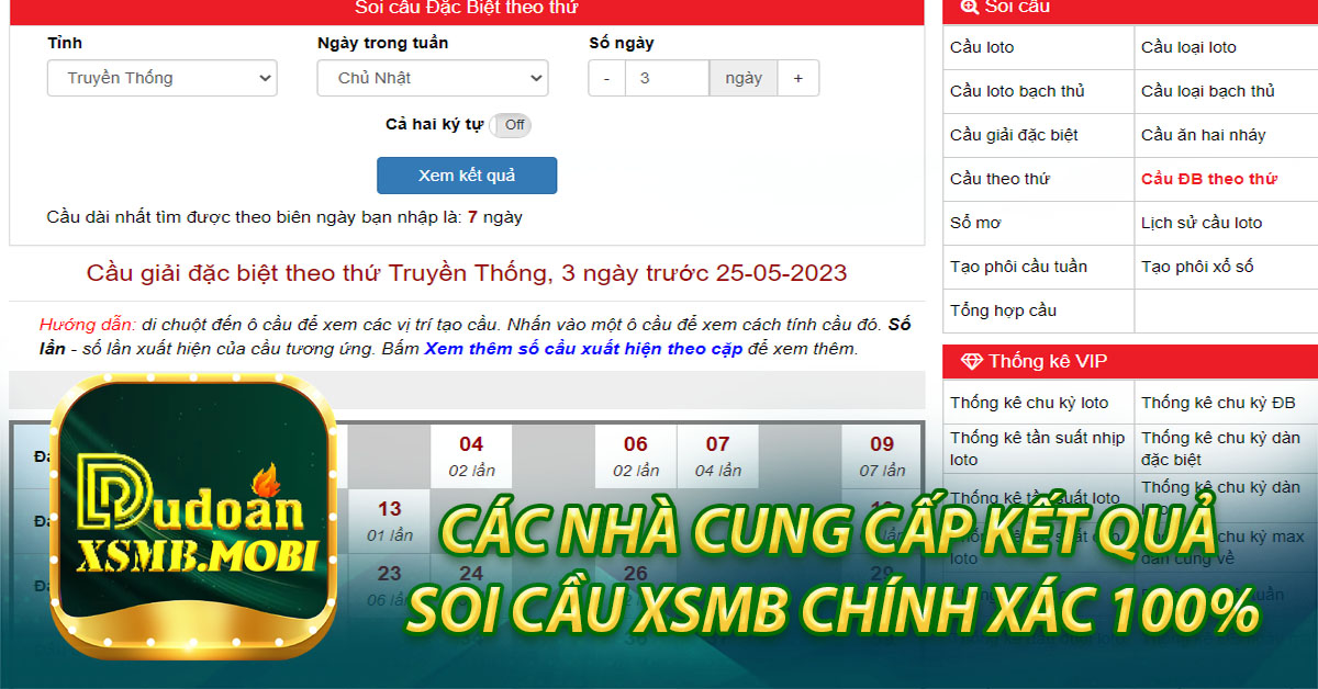 Các nhà cung cấp kết quả soi cầu XSMB chuẩn 100%