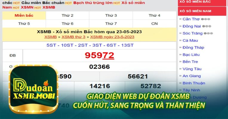 Giao diện web dự đoán xsmb cuốn hút, sang trọng và thân thiện