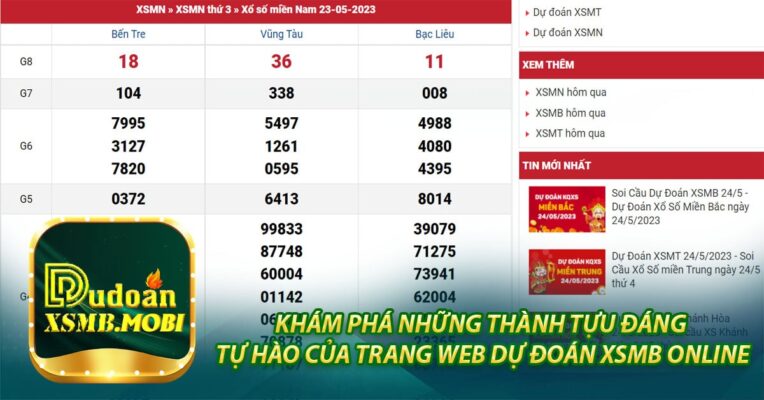 Khám phá những thành tựu đáng tự hào của trang web dự đoán xsmb online