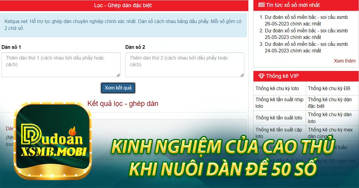 Kinh nghiệm của cao thủ khi nuôi dàn đề 50 số