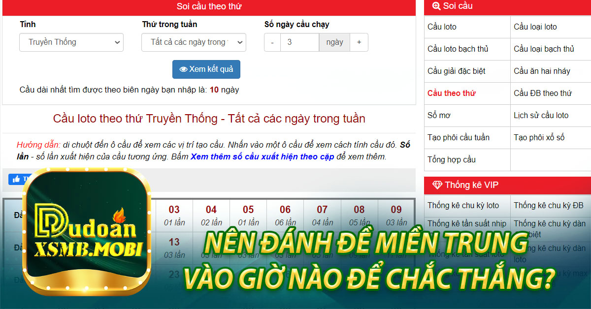Nên đánh đề miền trung vào giờ nào để chắc thắng?