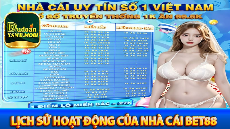 Lịch sử hoạt động của nhà cái bet88