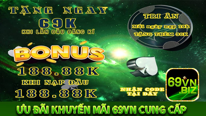 Chương trình ưu đãi khuyến mãi 69vn cung cấp