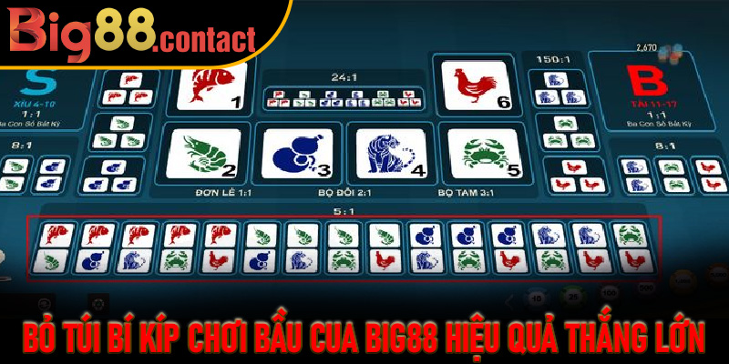 Bỏ túi bí kíp chơi bầu cua Big88 hiệu quả thắng lớn